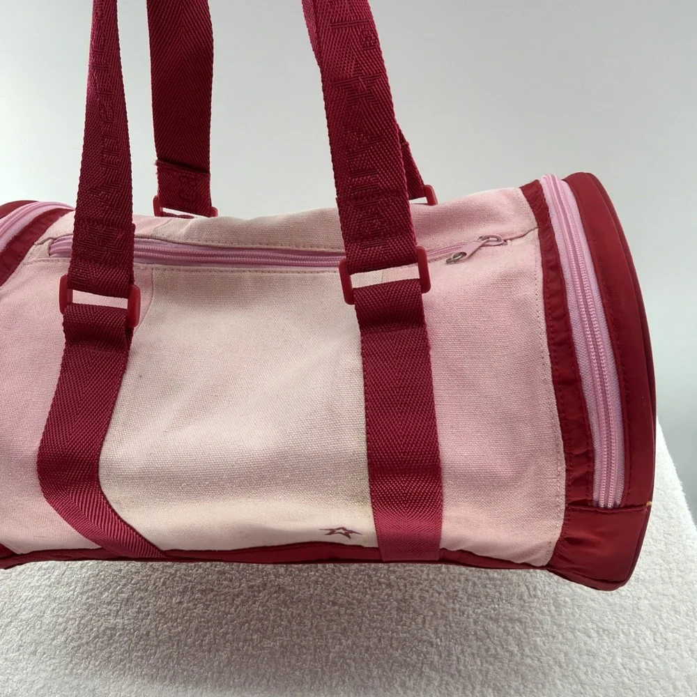 American Girl Pink And Red Weekend Duffle Bag Gym Bag Travel Tote With Pin